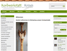 Tablet Screenshot of korbwerkstatt-krines.de